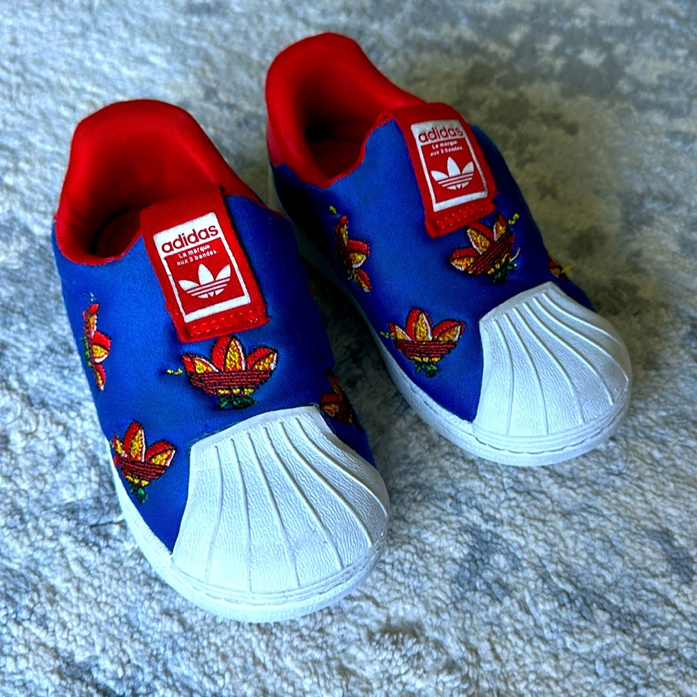 adidas Kids Shoes in Red and Blue